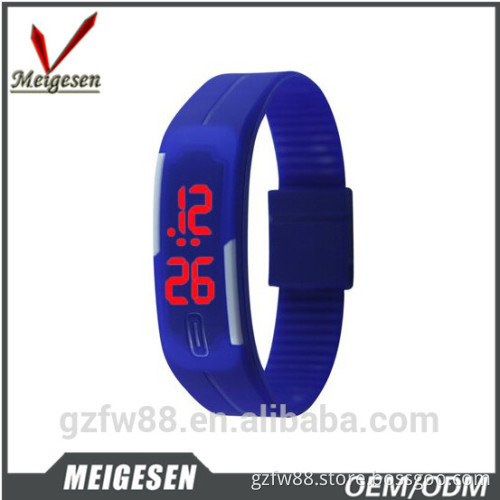 Meigesen Custom logo promotional LED watches led rubber wristwatch